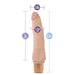 Blush BL-11323 Dr Skin 8.5" Cock Vibe 7 Realistic Vibrator Beige Measurements