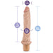 Blush BL-11333 Dr Skin Cock Vibe 8 Realistic Vibrating Dildo Beige Measurements