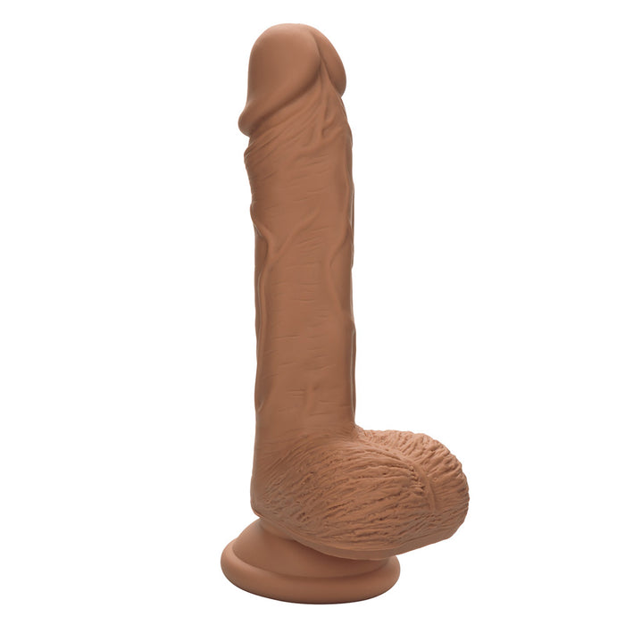 CalExotics SE-0255-10-3 Dual Density Silicone Studs 5 Inch Realistic Dildo Brown