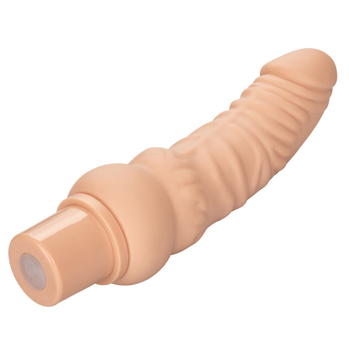 CalExotics SE-0842-05-3 Rechargeable Power Stud Curvy Realistic Silicone Vibrator Ivory