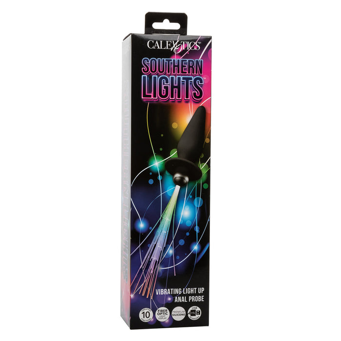 CalExotics SE-2655-05-3 Southern Lights Vibrating Light Up Anal Probe Black Package Front