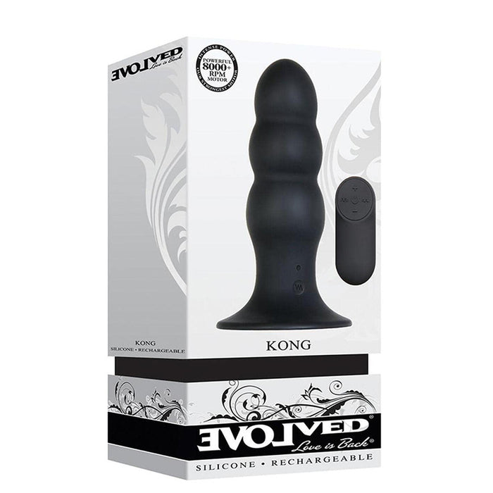 Evolved Kong Rechargeable Butt Plug with Remote Control Package Front