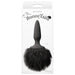 NS Novelties NSN-0510-43 Bunny Tails Mini Plug Black Silicone Rabbit Butt Plug Package Front