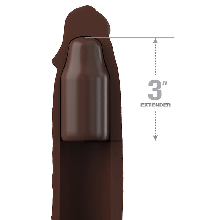 Pipedream 415729 Fantasy X-tensions Elite 3" Silicone X-tension with Strap Brown