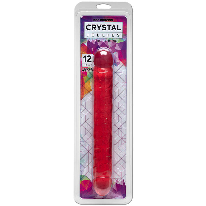 Crystal Jellies 12 Inch Jr. Double Dong - Pink