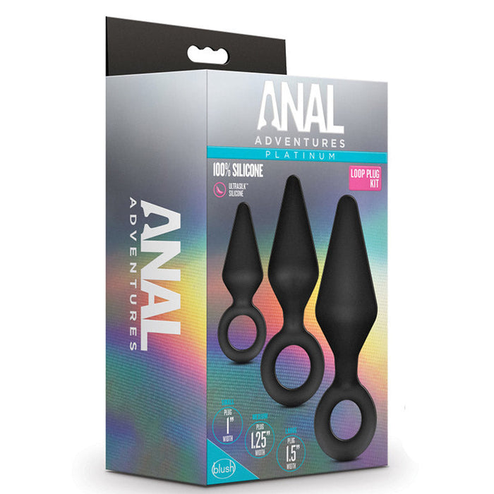 Blush BL-310175 Anal Adventures Platinum - Silicone Loop Plug Kit Package