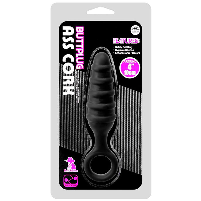 NMC Ass Cork 4 Inch Silicone Butt Plug Black