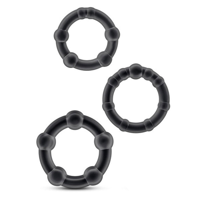 Blush BL-00015 Stay Hard Beaded Cock Rings - Black