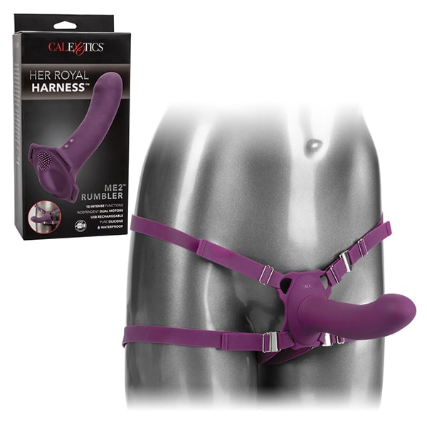 Her Royal Harness Me2 Rumbler Rechargeable Vibrating Strap-On