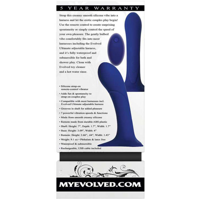 Evolved EN-RS-3015-2 Blue Dream Vibrating Dildo with Remote Package Back