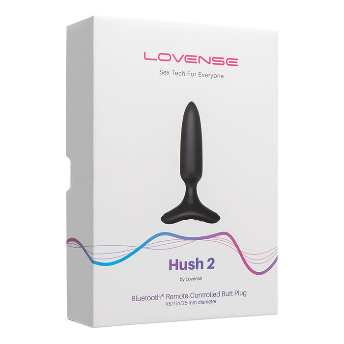 Lovense Hush 2 Bluetooth Vibrating Butt Plug XS 1"