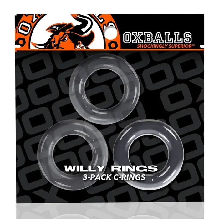 Oxballs Willy Rings 3-Pack Cock Rings Clear Package