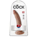 King Cock 7 Inch Cock Realistic Suction Cup Dildo - Tan - Package