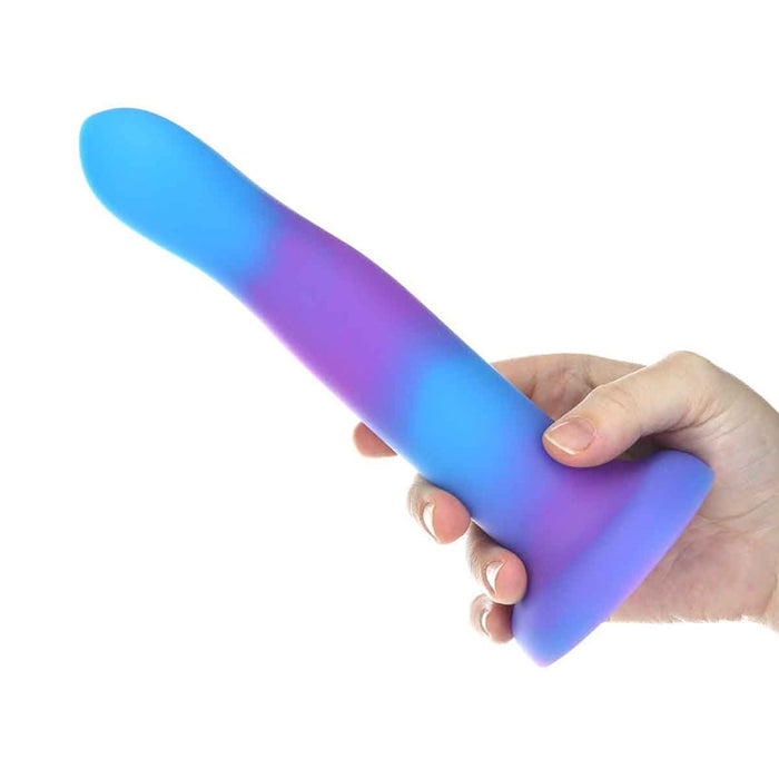 BMS 89615 Rave by Addiction Glow In The Dark Dildo - Blue Purple